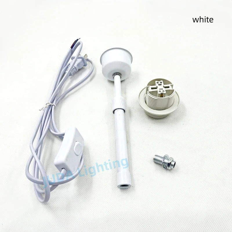 E27 Socket Lamp Holder with Button Cable Wire Telescopic Tube for Telescopic Pole Desk Lamp Floor Lamp Vase Lamp Modification