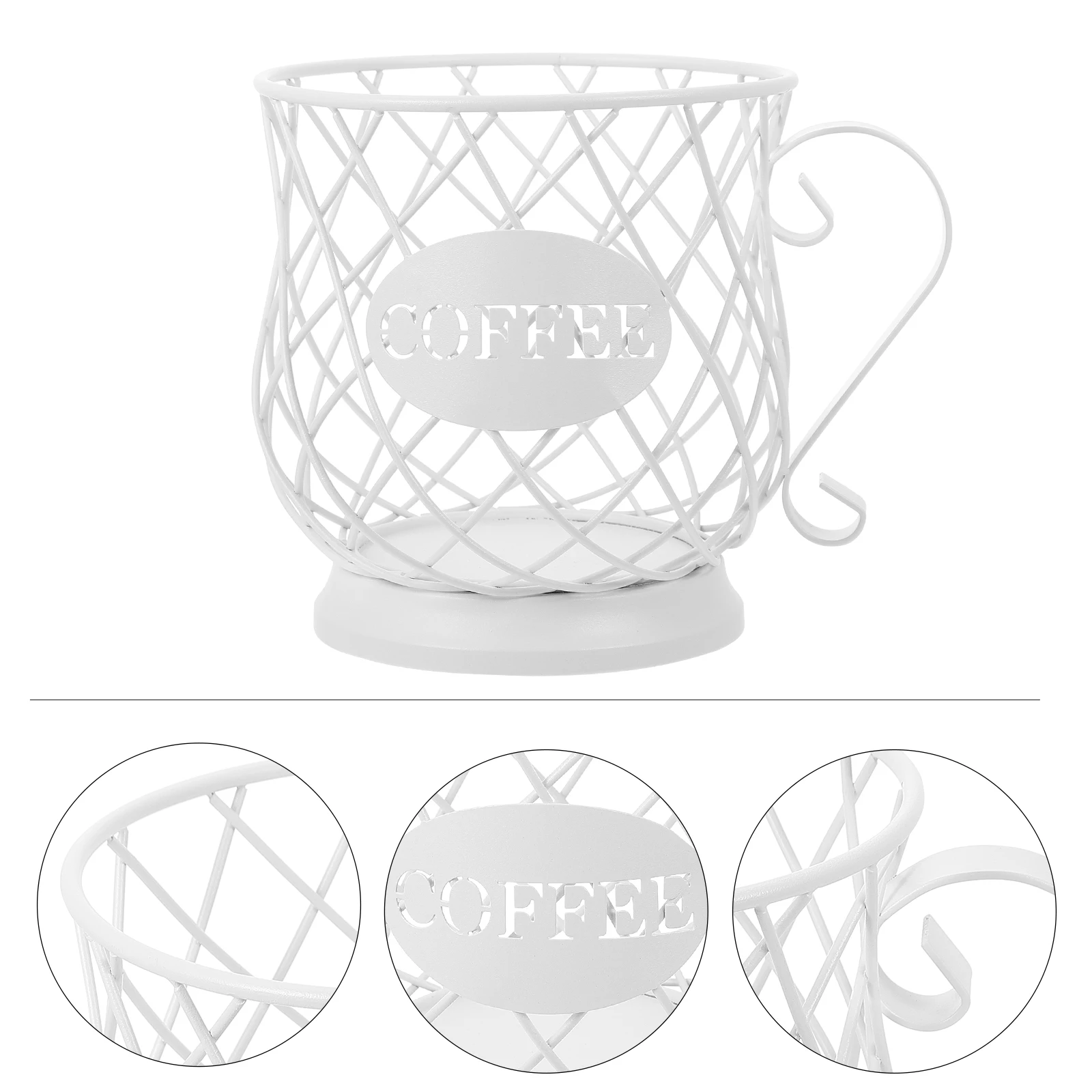 

Coffee Capsule Large Capacity Coffee Capsules Mug Metal Mug Basket Kitchen ganizer Holder Storage Container
