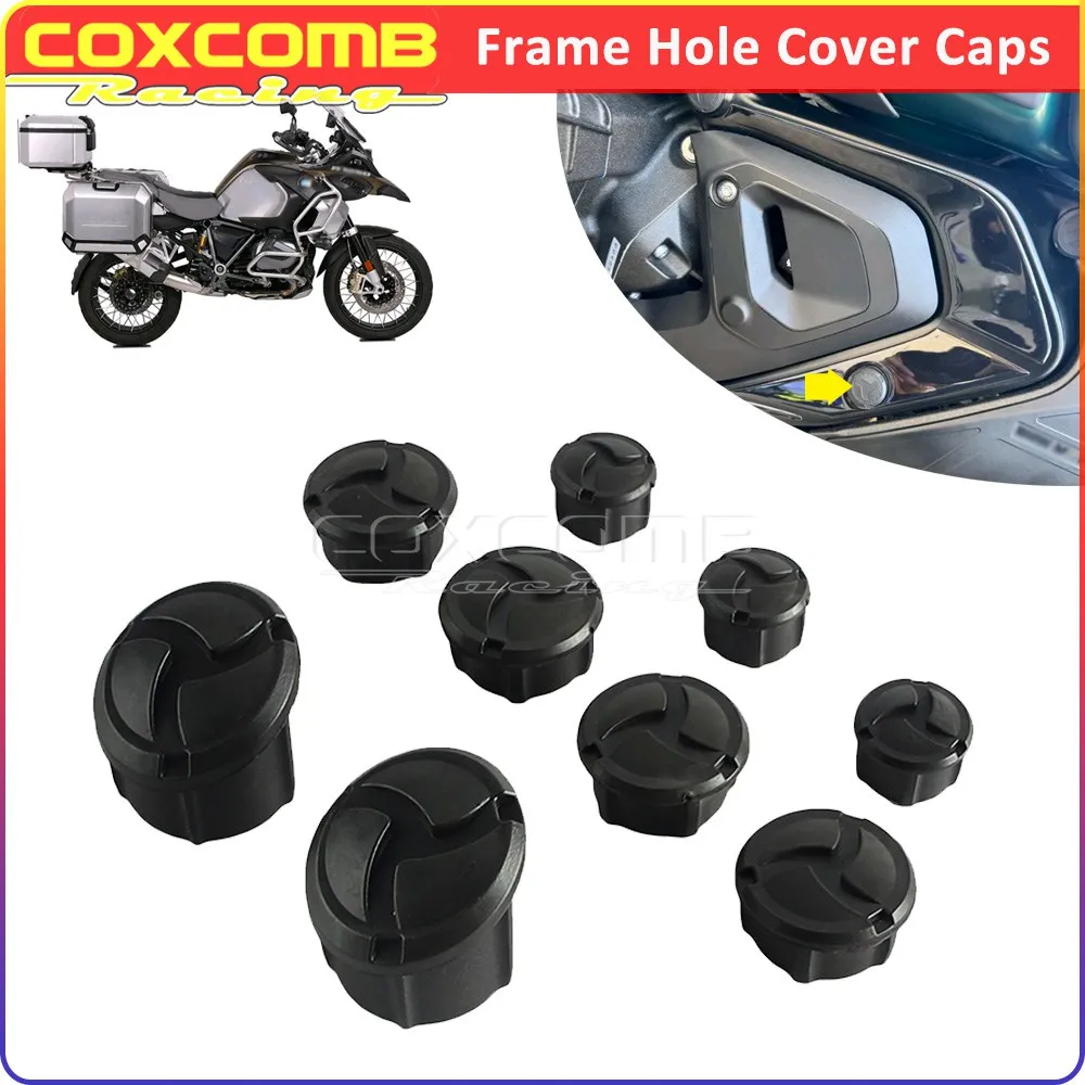 

9PCS Motorcycle Frame Cap Decoration For BMW R1250GS R1250 GS R 1250 GS LC Adventure Frame Hole Caps Cover Plug Decor 2014-2023