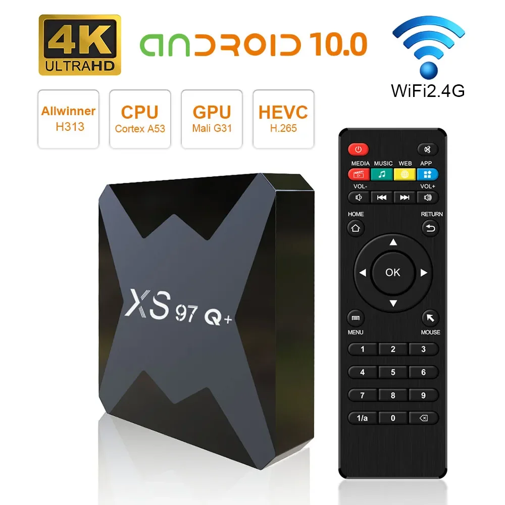 

ТВ-приставка на Android, 4K, Ultra HD, потоковое выходное устройство, интеллектуальная телевизионная приставка Quanzhi H313 Netflix, комнатная сетевая телеприставка, простая в использовании