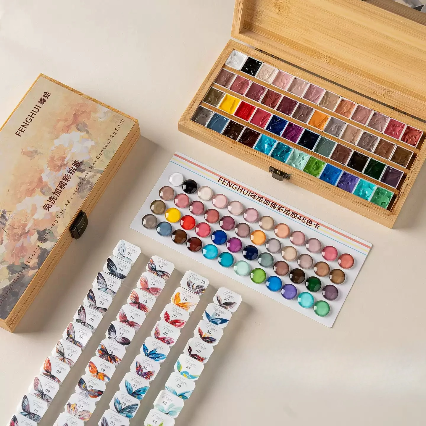 48Colors/Box Patting Painting Gel Nail Polish UV LED Soak Off Gel Varnish Gradient Pat Gel Palette Blooming Transfer Design