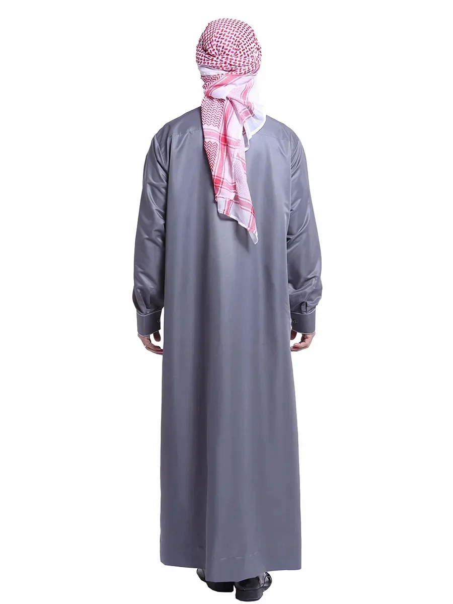 2025 moda árabe bata larga Ropa de hombre Ropa Homb Eid Mubarak vestidos musulmanes Ramadán Hijab Abaya hombres Dubai Turquía Islam