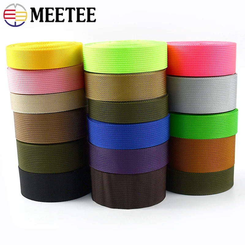 

2Meters 20-50mm Nylon Webbing Tape Thick 1mm Ribbon Band Safety Belt Knapsack Strap Bias Binding DIY Bag Sewing Accessories