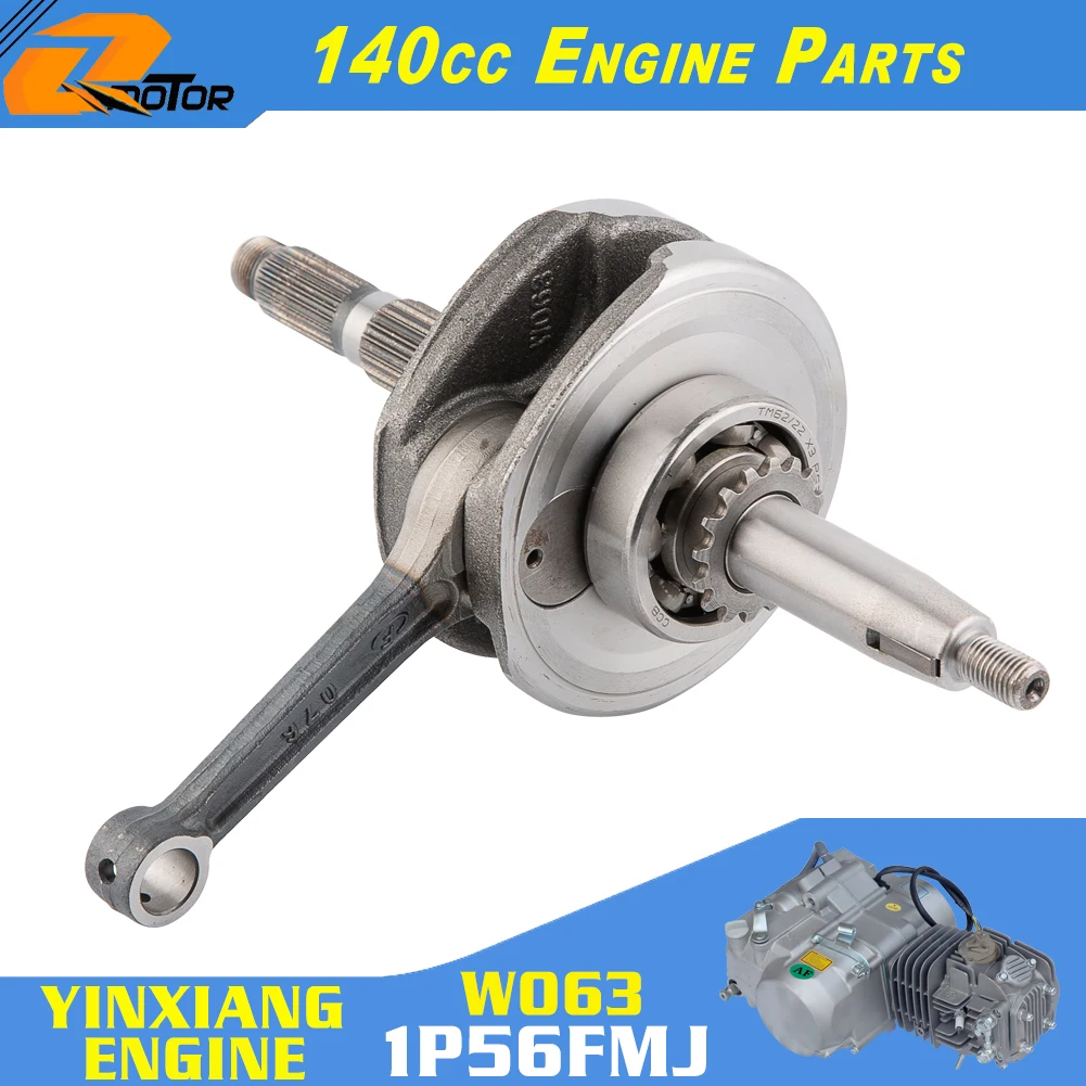 YX140 Engine Crankshaft For 56mm Bore YX140 YinXiang 140cc 1P56FMJ Horizontal Engine Dirt Pit Bike Atv Quad Parts