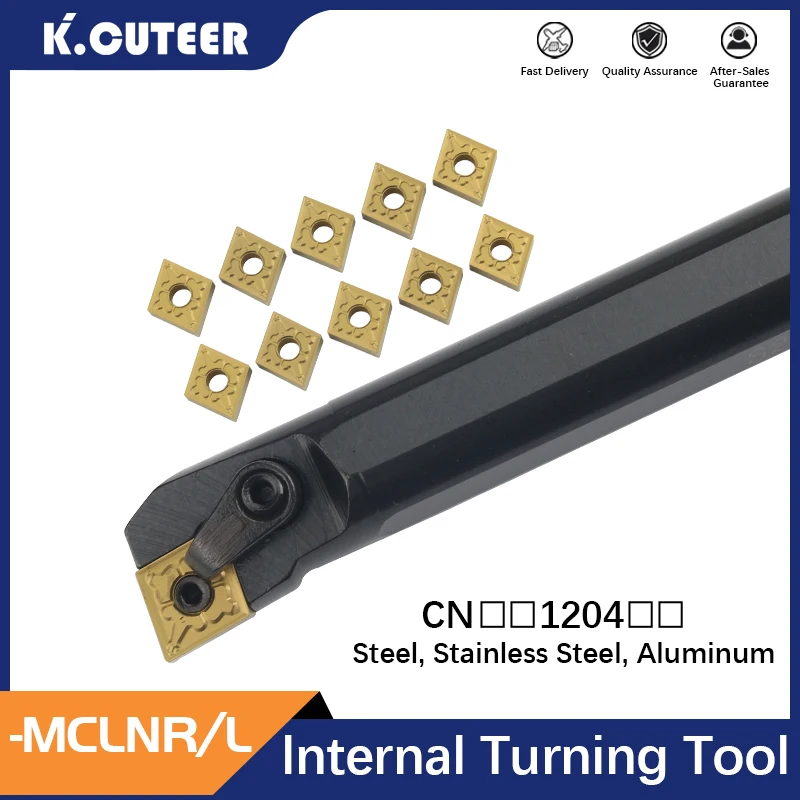 1pc S16Q-MCLNR12 S25S-MCLNL12 S32T-MCLNR12 Internal Turning Tool Holder CNMG12 Carbide Inserts Lathe Bar CNC Cutting Tools Set