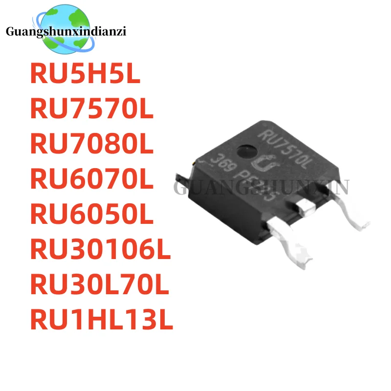 10PCS 100% NEW high-quality RU7570L RU7080L RU6070L RU1HL13L RU5H5L RU6050L RU30106L RU30L70L TO-252