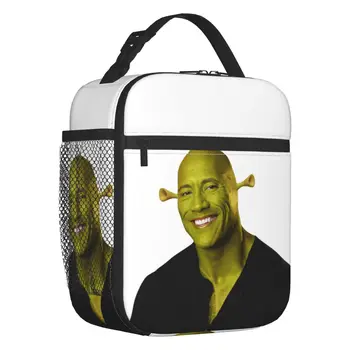 Dwayne The Shrek Insulated Lunch Bags Women American Actor Johnson Resuable Thermal Cooler Food Lunch Box Outdoor Camping Travel