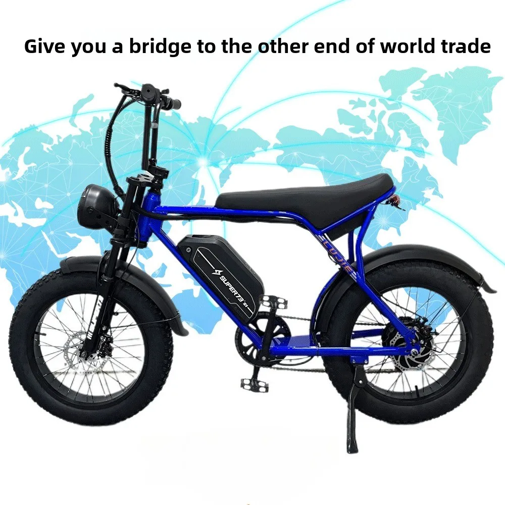 

New 20-inch Iron Frame Mountain Off-road Full Shock Absorption Fat Tire Electric Bicycle