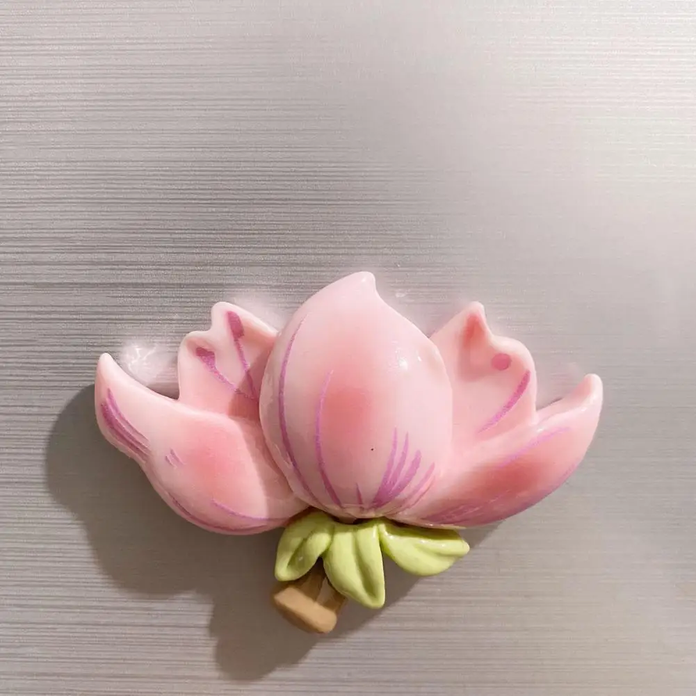 Fridge Magnet Ornament 3d Cherry Blossom Refrigerator Magnet Pink Flower Resin Fridge Decor Memo Notes Photo Holder for Home