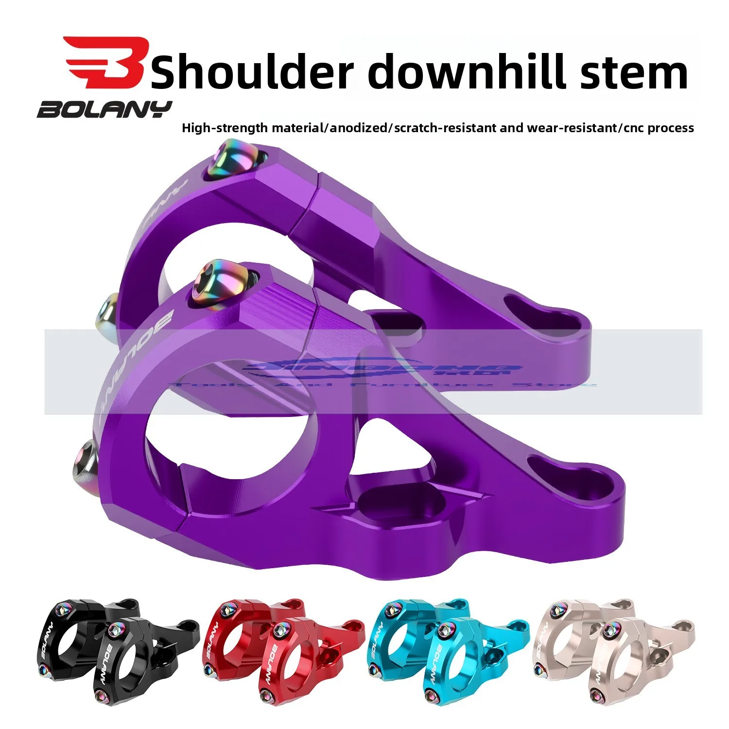 

BOLANY mountain bike downhill handle stand soft tail mountain double shoulder downhill riser 31.8 caliber double shoulder handle