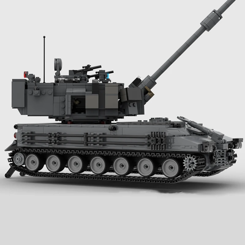 군용 차량 시리즈 M109AL 탱크 자주포 모델 블록 소형 입자 조립 고급 브릭 장난감 기념품