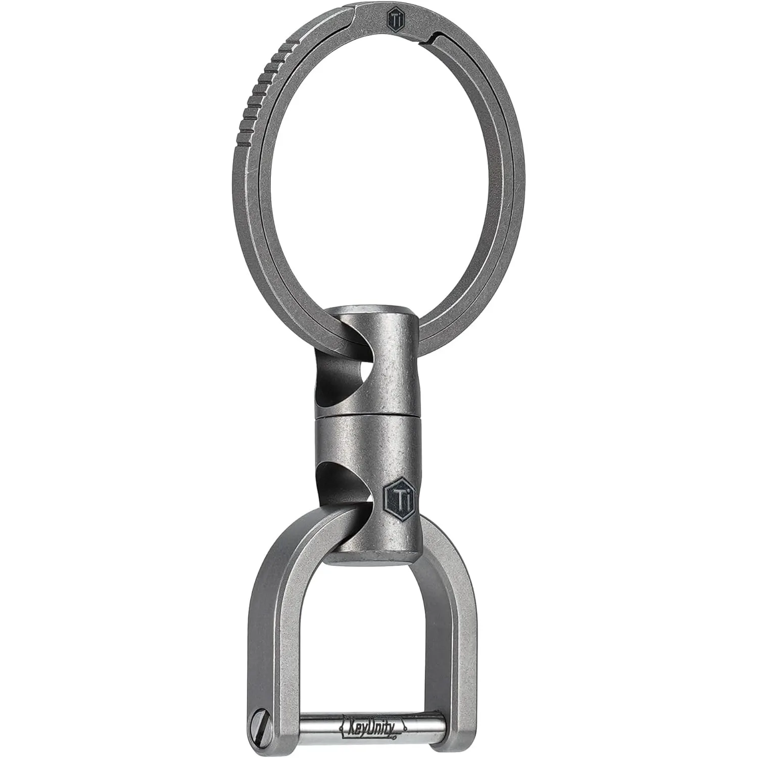 

KeyUnity KM13 Вращающийся брелок для ключей с D-образным кольцом, титановый вращающийся органайзер для ключей
