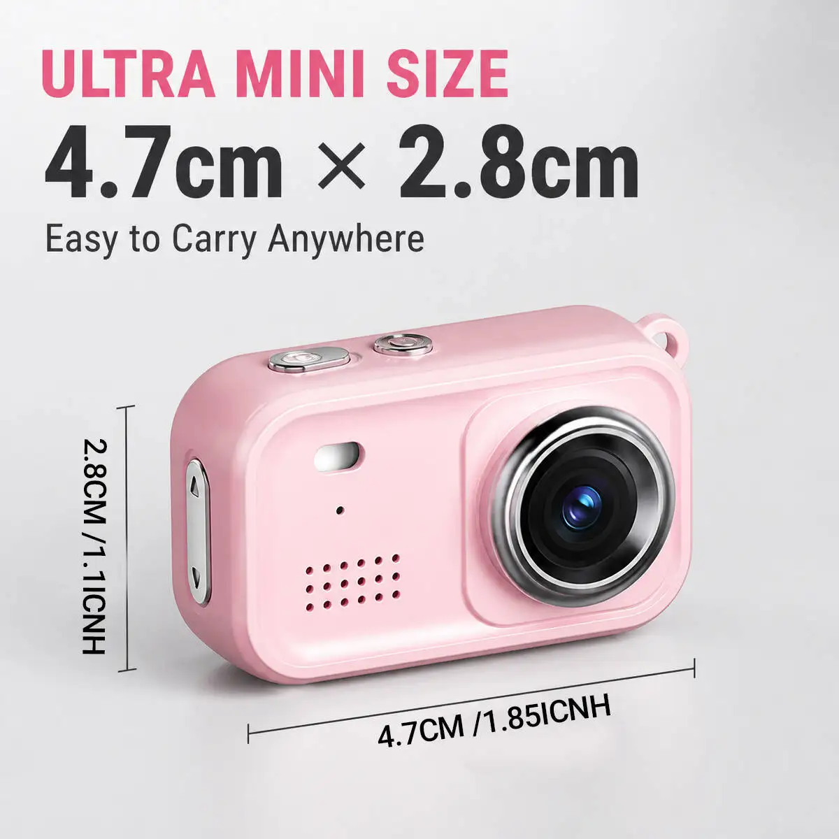 1080P Mini Thumb Camera 1.47 Inch Screen Portable Pocket Vlogging Camera HD Video Recorder for Travel Pet Sports Daily Recording