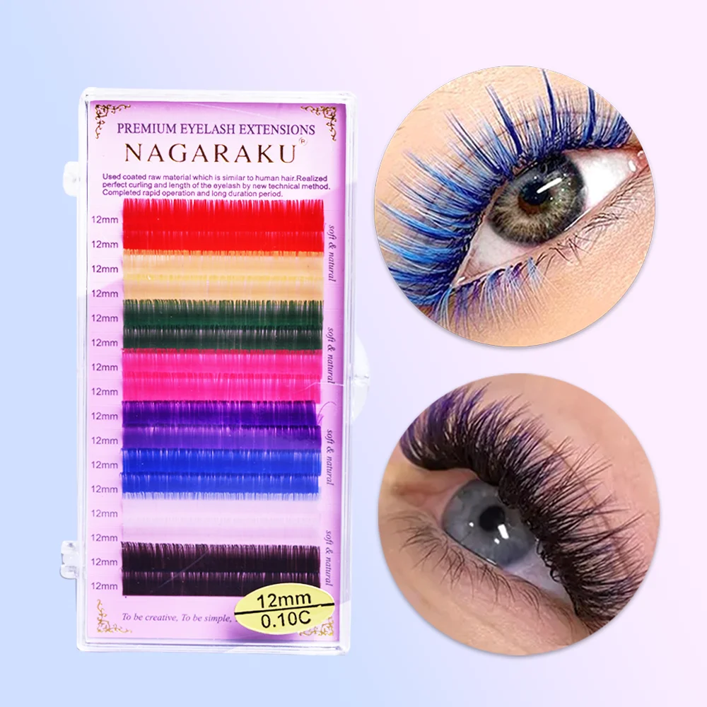 8 Colors  Eyelashes, Waterproof,  Diy Personalized Eyelash, Suitable For Holidays, Daily Wear, Parties, Weddings