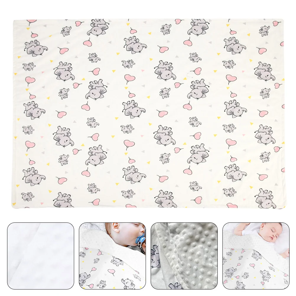 Beanie Blanket Infant Baby Blankets Quilt Throw Cartoon Printing Comfortable Crystal Velvet Bubble Fleece Supplies Newborn