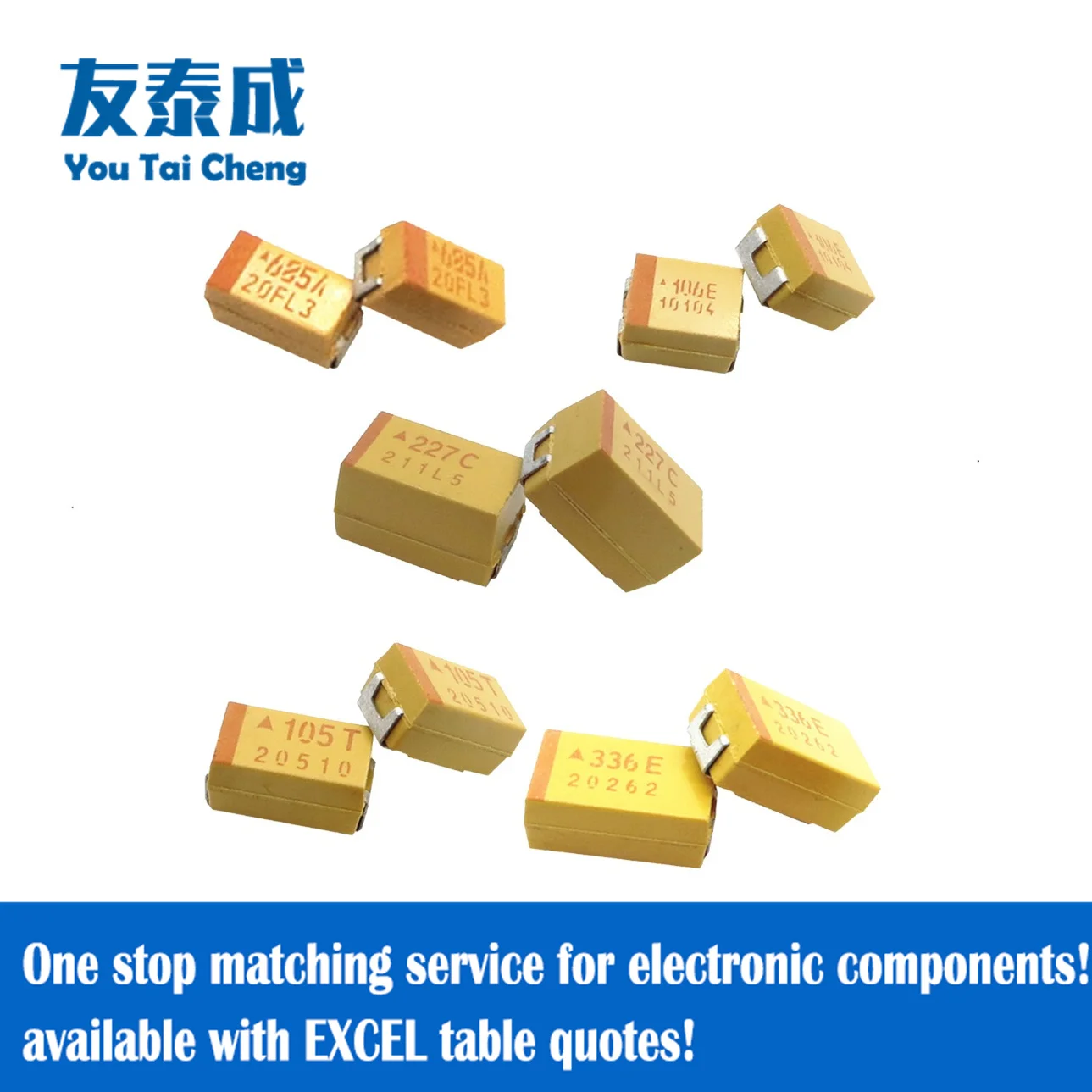 10PCS/Lot  SMD Chip Tantalum Capacitor A(3216-18) 1UF 2.2UF 3.3UF 4.7UF 10UF 15UF  22UF 68UF 47UF 100UF 6.3V 10V 16V 20V 35V 50V