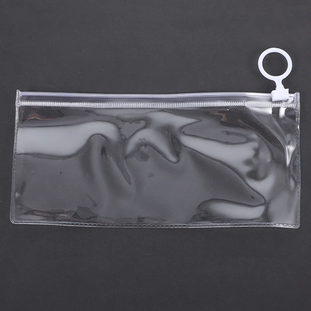 

30Pcs Portable Transparent PVC Stationery Bags Large Capacity Zipper Pencil Pouches Student Pen Holders Clear Organizer Case