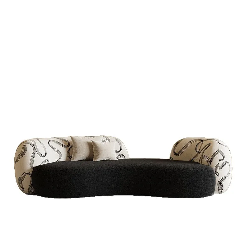 #Modern Fabric Sofa Set With Reclining Tufted Upholstered Design For Apartment Use Sponge Filled