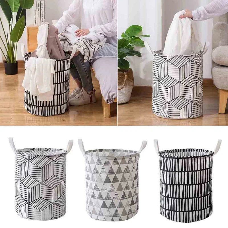 Large Capacity Clothing Laundry Basket Bag Folding Laundry Basket Clothes Storage Bag Children Toy Storage Bucket Waterproof