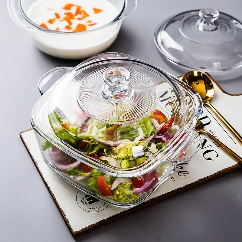 

%a Material thickened solid heat-resistant tempered glass pot with lid suitable