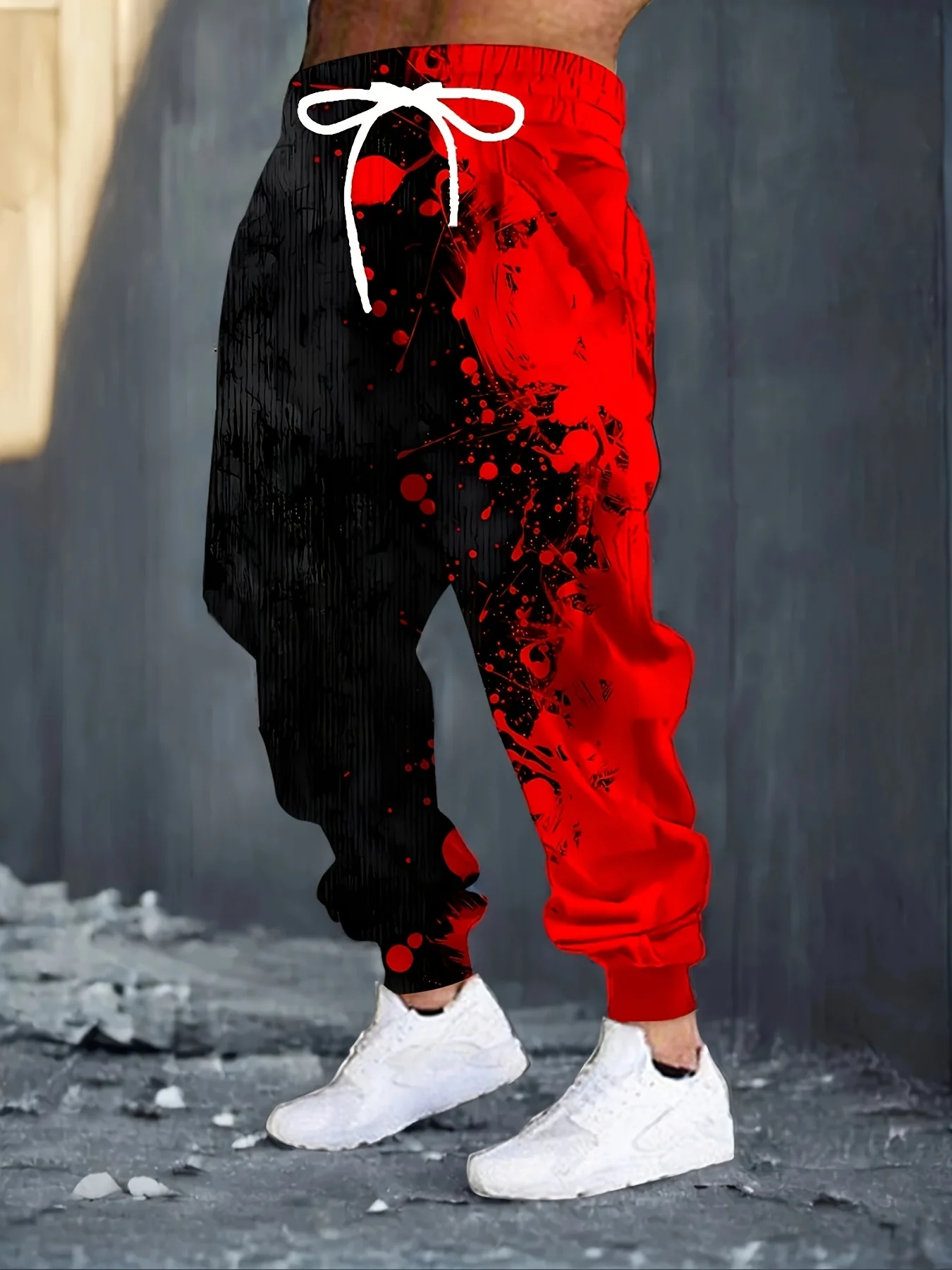 

Мужские модные спортивные брюки 2026 с 3D-принтом «Градиентный граффити»: комфорт для спорта и отдыха