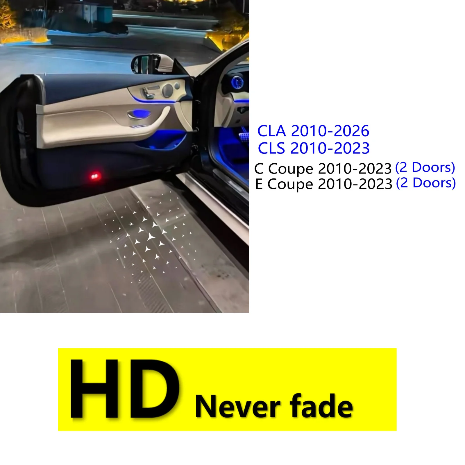 HD для Mercedes Benz светодиодный проектор двери автомобиля CLS CLA Coupe W218 W257 W117 C117 C118 C205 C207 C238 2026 2025 2023 2022 2020