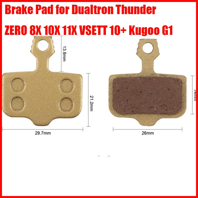 Metal Disc Brake Pads For Zero 8X 10X 11X VSETT 10 Kugoo G1 Wear MTB Electric Scooter Resistance Cycling Accessories