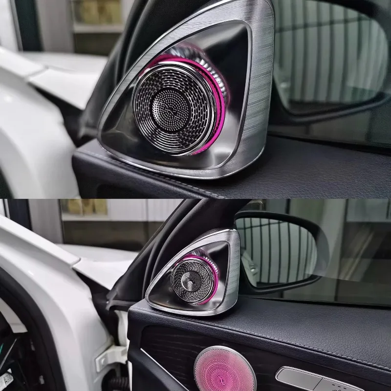 Car Ambient Light Interior Accessories for  LED 64-Color Air Vent Speaker Cover