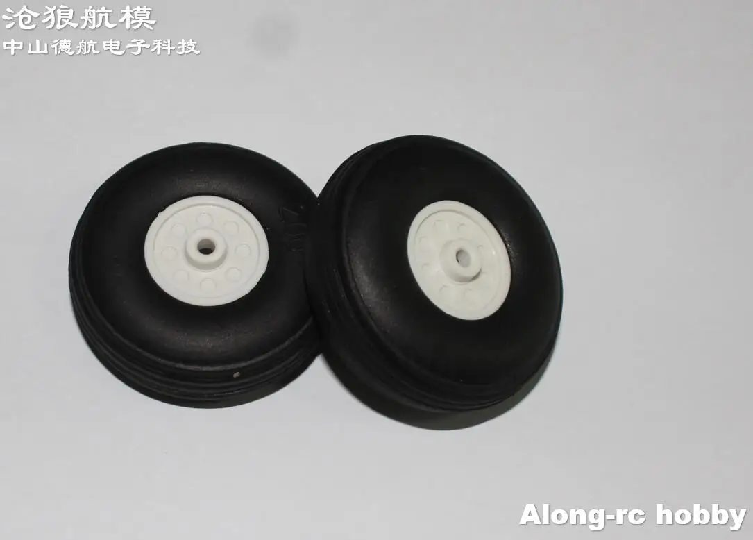 Pièces de rechange pour avion RC, modèles de loisirs, roue en PU, 4 pièces, trou D3 de 2.0 pouces, roue 50x17.5x3.1mm pour Double 4/6 roues, train d'atterrissage
