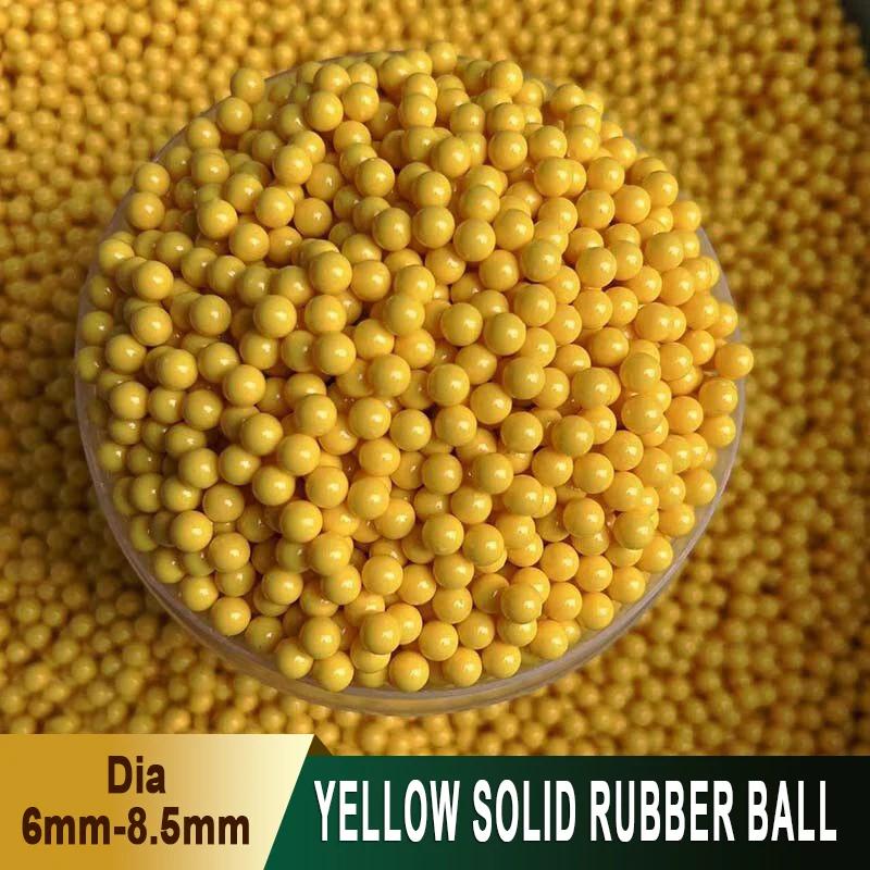 

1-1000Pcs Yellow Solid Rubber Ball Diameter 6mm 6.8mm 7mm 8mm 8.3mm 8.5mm Circular Sealing Rubber Ball for Industrial DIY Parts