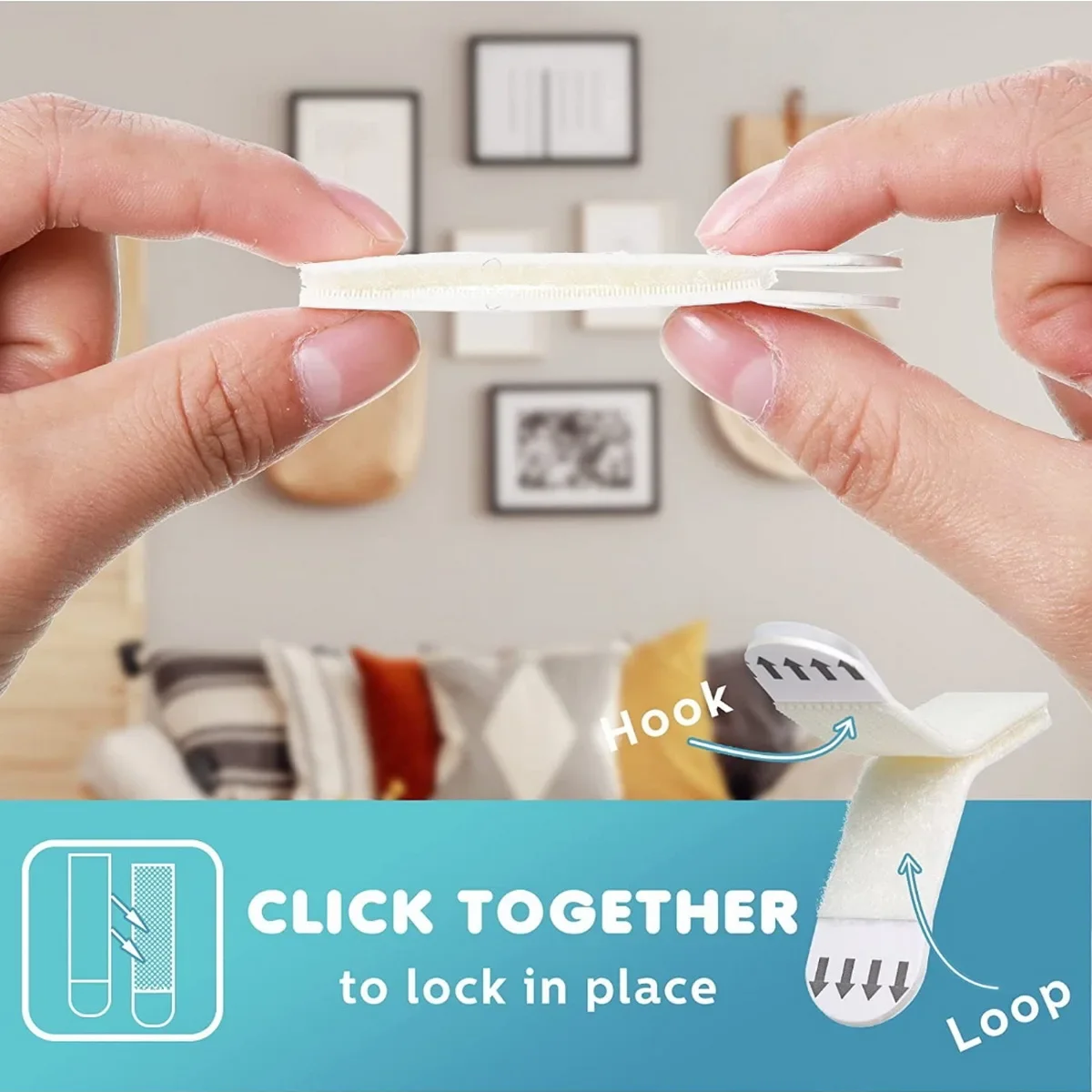 Seamless Hole-Free Picture Hanging System Magic Buckle Picture Frame with Magic Stick Nail-Free Glue Wall Sticker for Home Decor
