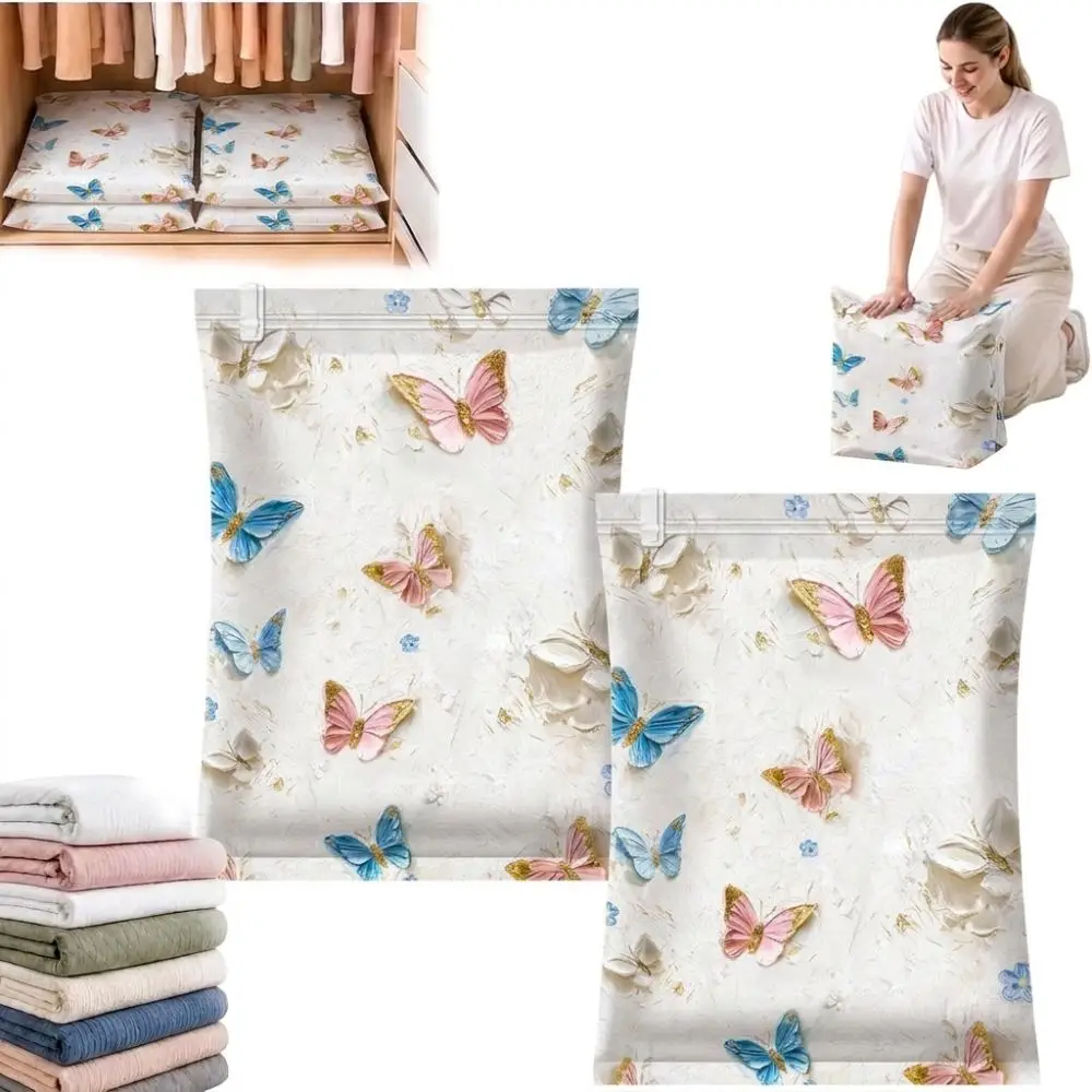 Thickened Vacuum Storage Bags Heavy Duty Reusable Clothing Organizer Bag Space Saving Winter Quilt Storage Bag