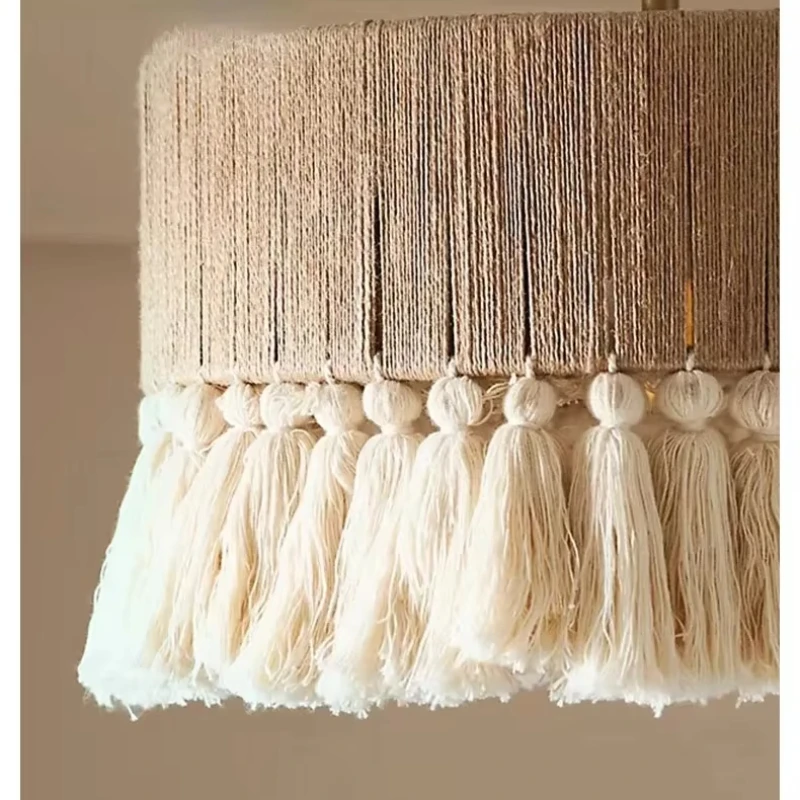 Bohemian Tassels pendant lamp Retro Handwoven Colorful Chandelier Bedroom Restaurant Hotel Hanging Lamp Creative Home Decor lamp