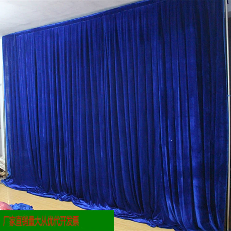 Velvet Wedding Backdrop Curtains Panel Polyester Wedding Backdrop Curtain Seamless Stage Background Event Party Decorations