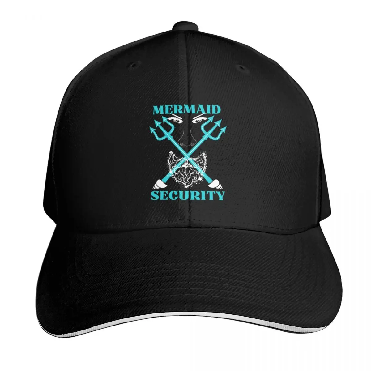 Divertido disfraz de salvavidas y nadador de la marca Mermaid Security, gorra de béisbol con diseño de sireno para hombres y mujeres, ideal para el verano, actividades deportivas y como protección solar.