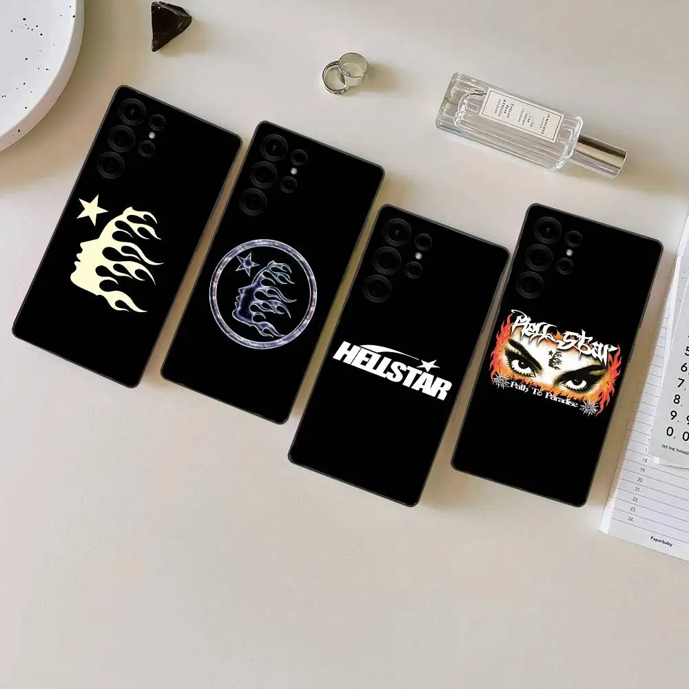 H-HellstarS Fashion Logo Phone Case For Samsung S 24 fe 25 Ultra plus 20 lite 21 30 22 23 24 22 Ultra 5G Fundas