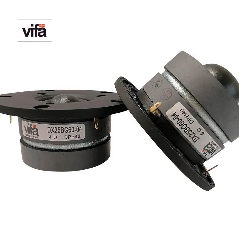 2Pieces （2 speakers） Vifa DX25BG60-04 4'' Tweeter Driver Unit Aluminum Film Dual Magnet Neodymium Iron  Dedicated 4 Ohm/80W