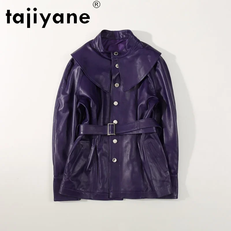 Tajeyane-ropa de piel auténtica para Mujer, abrigos de piel de oveja auténtica para primavera y otoño, Chaqueta de alta calidad, TN2071, 2021