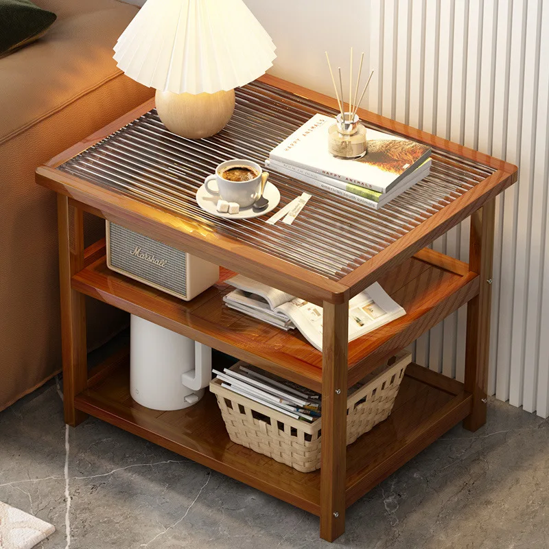 Divano laterale in vetro soggiorno tavolino per la casa semplice piccolo appartamento comodino ad angolo rettangolare