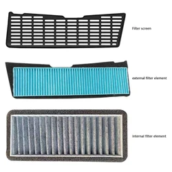 Car Air Filter Air Conditioner Cabin Filter Air Intake Grille Protective Cover for Tesla Model 3 2021 2022 Replacement Parts