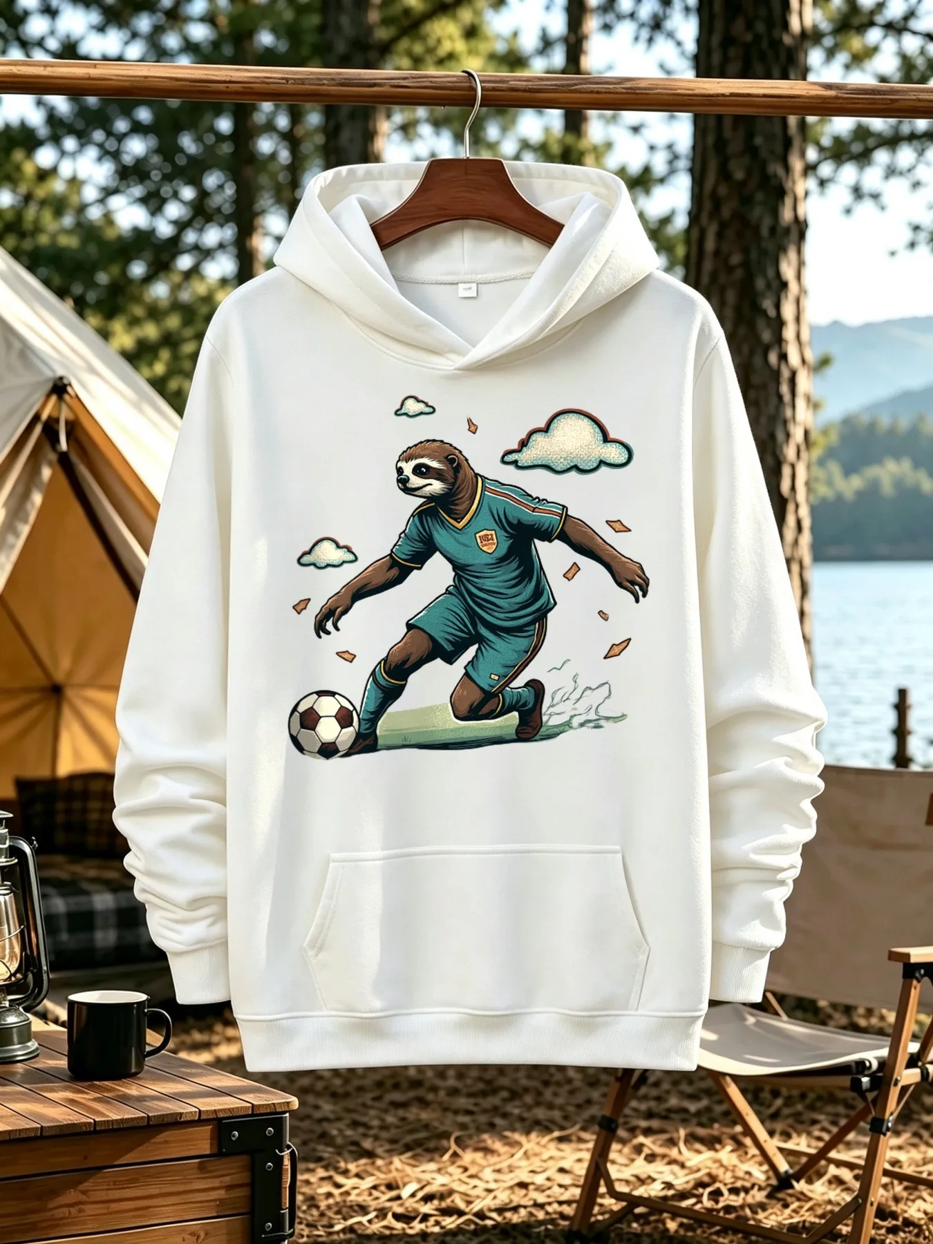 Men's Sweater, Casual Football Game Pattern Jumper, Street Style, Regular Version Tops, Daily Wear, Weekend Parties, Autumn and Winter