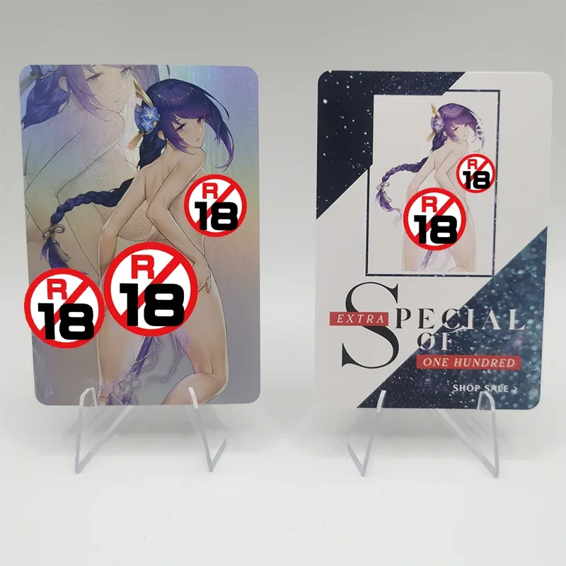 Cartes de collection de jeu Anime Girl, Ichinose Asuna, Genshin Impact, Hu Tao, Kamisato Ayaka Asuna, cadeau de Noël, sexy, en stock, ensemble de 4 pièces