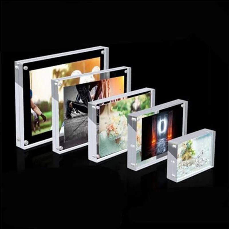 ABJO-Durable Clear Acrylic Magnetic Picture Frame For Preserving Beautiful Memories Durable Easy To Use 10X10cm
