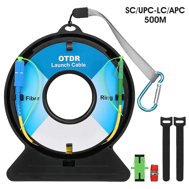 500M Glasvezel OTDR Launch Kabel Box SC/APC-SC/UPC OTDR Dode Zone Eliminator Fiber Ringen SC/FC/ST/LC-UPC/APC