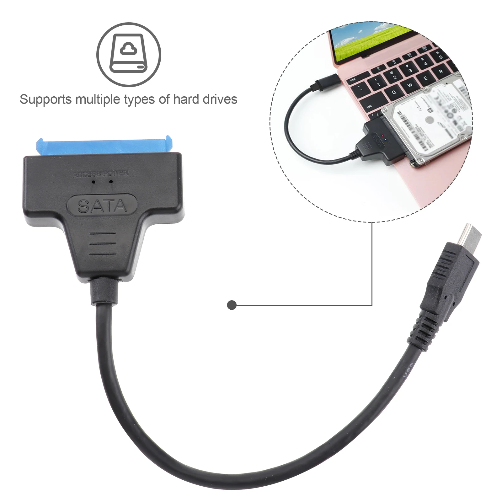 

USB 3.1 To Adapter USB 3.1 To Easy 2.5 Inch Hard Drive Data Cable Type-C To 3.0 Data Cable