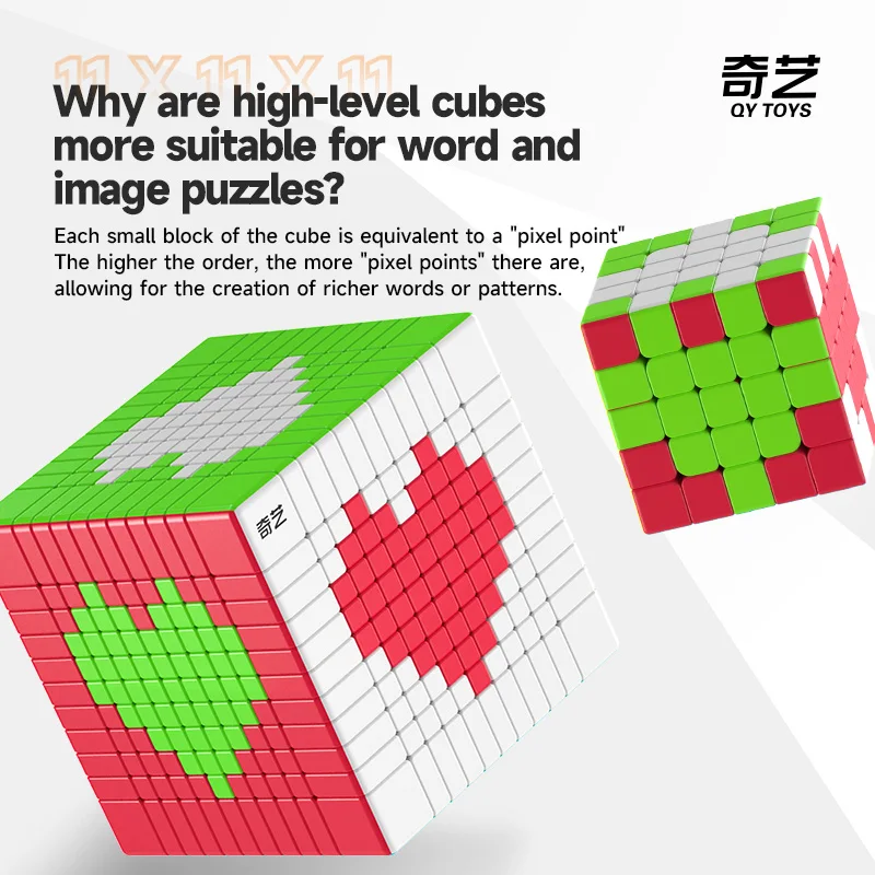 Qiyi Speedcube 11X11X11 Magische Kubus Professionele 11X11 Snelheid Puzzel 11 × 11 Kinderspeelgoed Cadeau Qy Originele Cubo Magico Voor Spel