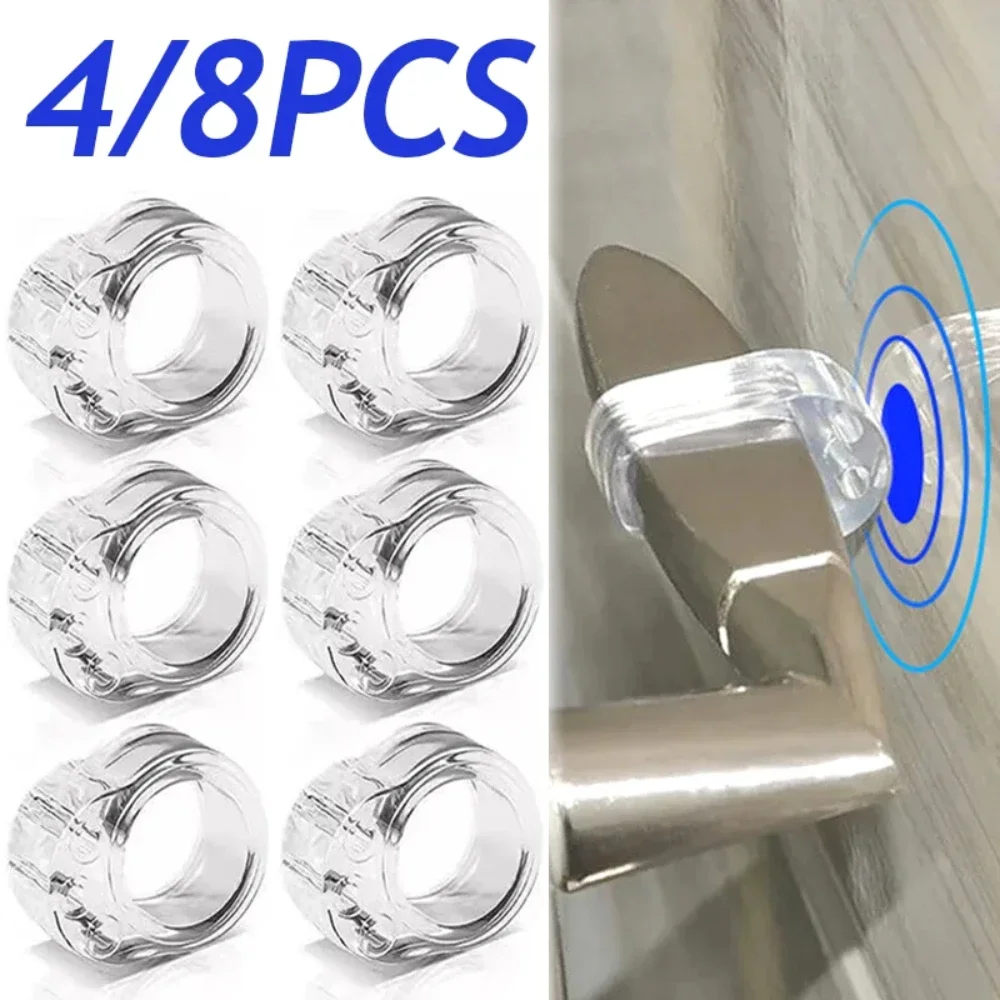Buffer Door Stopper Wall Safety Transparent. Silica Gel Home Improvement Shock Pad Security Protections Household Doorstop Stops