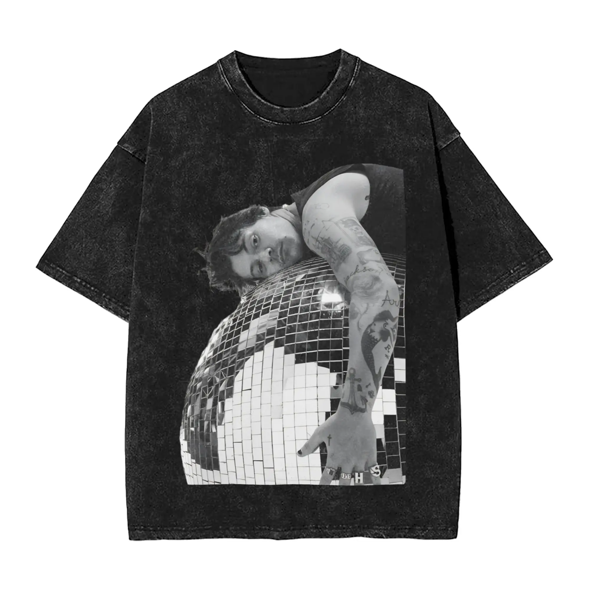 Harrys Styles Retro T Shirts Hip Hop Washed Short Sleeve Oversize T-Shirt  Vintage Men Women Tops Streetwear Printed Tops Tees
