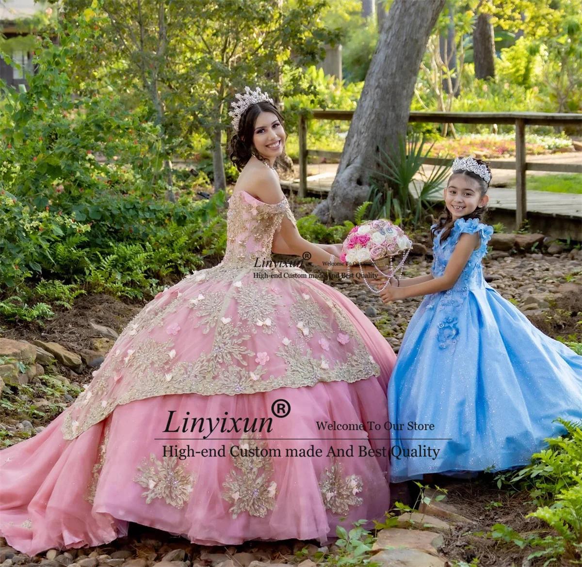 Mexicaanse Roze Quinceanera Jurk Baljurk Glanzende Applique Kralen Pailletten Korset Sweet 16 Jurk Off Shoulder Vestids De 15 Años