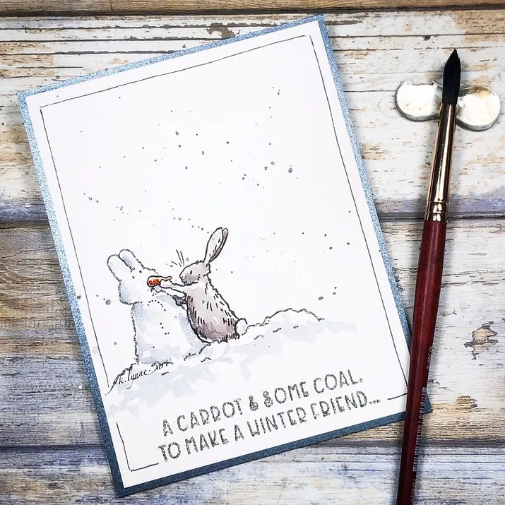 2023 New Just Add Snow Easter Bunny Snowman Clear Stamps and Metal Cutting Dies For Craft Making Paper Greeting Card Scrapbook
